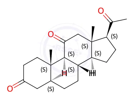 Chemical structure of 5a-Pregnane-3,11,20-trione