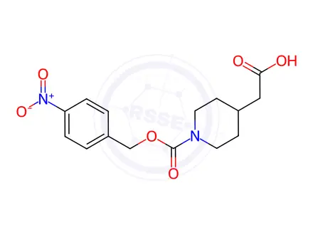 Chemical structure of 2-(1-(((4-Nitrobenzyl)oxy)carbonyl)piperidin-4-yl)acetic acid