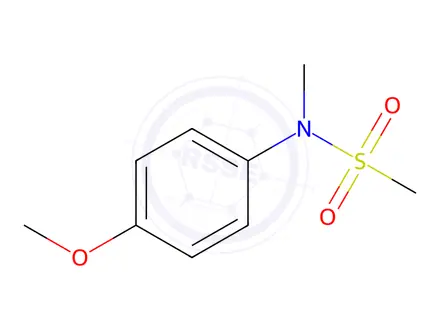 Chemical structure of N-(4-methoxyphenyl)-N-methylmethanesulfonamide