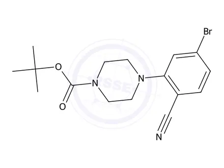Chemical structure of 1260767-44-9 tert-Butyl 4-(5-bromo-2-cyanophenyl)-piperazine-1-carboxylate