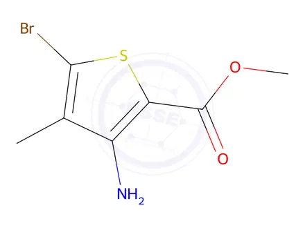 Chemical structure of Methyl 3-amino-5-bromo-4-methylthiophene-2-carboxylate