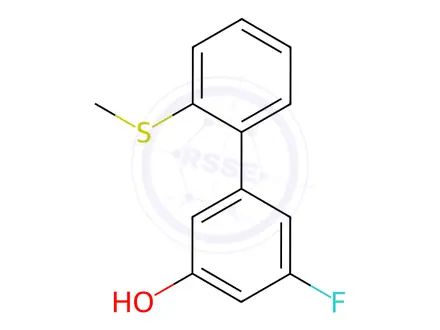 Chemical structure of 3-Fluoro-5-(2-methylthiophenyl)phenol