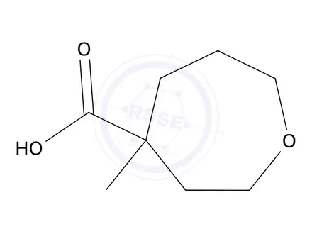 Chemical structure of 4-methyloxepane-4-carboxylic acid