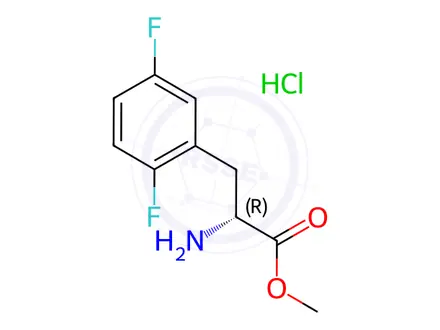 Chemical structure of (R)-Methyl 2-amino-3-(2,5-difluorophenyl)propanoate hydrochloride