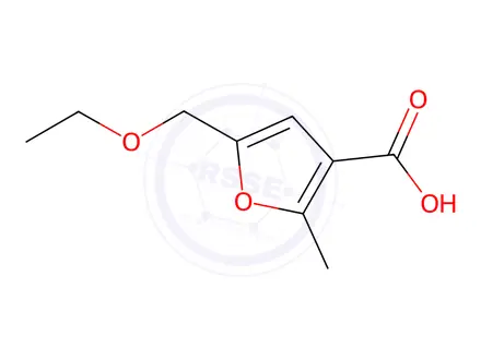 Chemical structure of 5-(Ethoxymethyl)-2-methyl-3-furancarboxylic acid