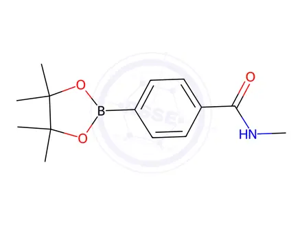 Chemical structure of 4-N-Methylcarboxamidophenylboronic Acid Pinacol Ester
