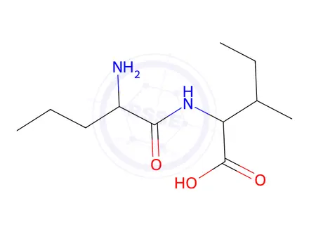 Chemical structure of L-Isoleucine, L-norvalyl-