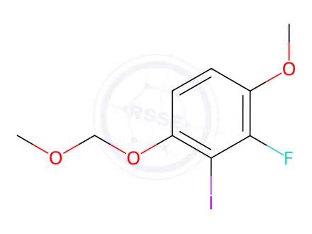 Chemical structure of Benzene, 2-fluoro-3-iodo-1-methoxy-4-(methoxymethoxy)-