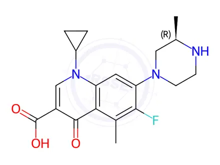 Chemical structure of (R)-Grepafloxacin