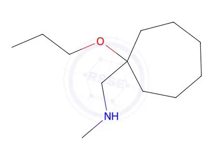 Chemical structure of n-Methyl-1-(1-propoxycycloheptyl)methanamine