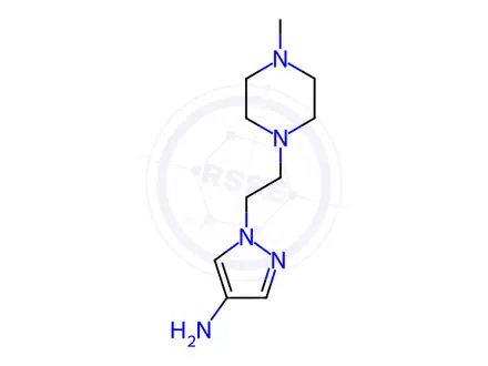 Chemical structure of 1-(2-(4-methylpiperazin-1-yl)ethyl)-1H-pyrazol-4-amine
