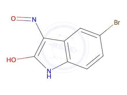 Chemical structure of (3Z)-5-bromo-1H-indole-2,3-dione 3-oxime