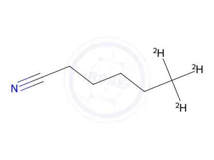 Chemical structure of Hexanenitrile-6,6,6-d3