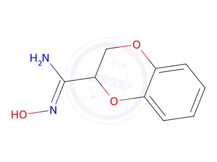 Chemical structure of N'-hydroxy-2,3-dihydro-1,4-benzodioxine-2-carboximidamide