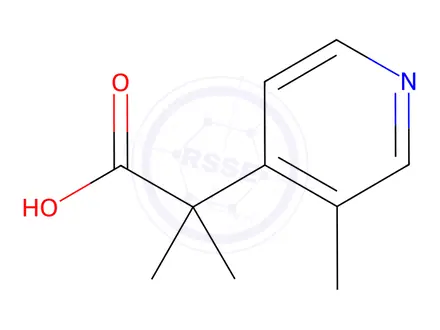 Chemical structure of 2-Methyl-2-(3-methylpyridin-4-yl)propanoic acid