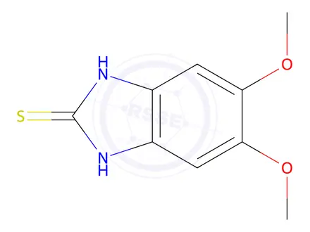 Chemical structure of 5,6-Dimethoxy-1H-benzimidazole-2-thiol