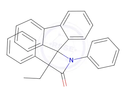 Chemical structure of 3-Ethyl-1,3-diphenylspiro[azetidine-2,9'-[9H]fluoren]-4-one