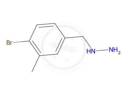 Chemical structure of (4-Bromo-3-methylbenzyl)hydrazine