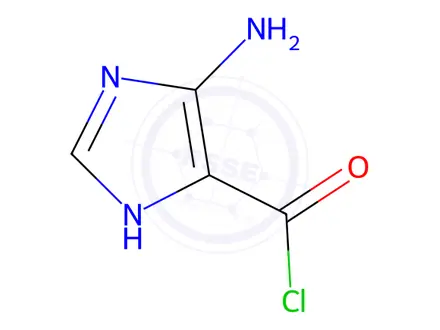 Chemical structure of 5-Amino-1H-imidazole-4-carbonyl Chloride