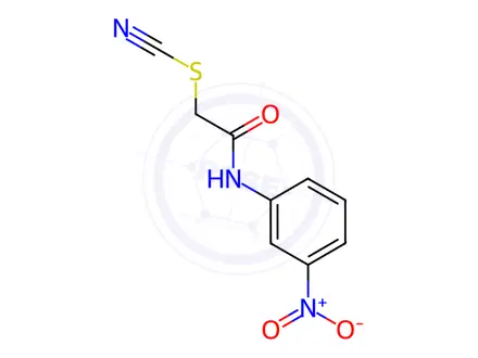 Chemical structure of N-(3-nitrophenyl)-2-thiocyanatoacetamide