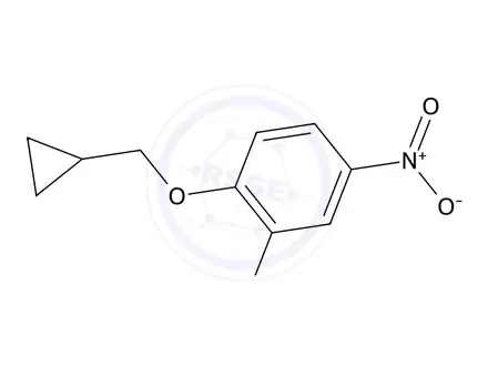Chemical structure of 1-(Cyclopropylmethoxy)-2-fluoro-4-nitrobenzene 1236764-33-2 C10H10FNO3 Z8728
