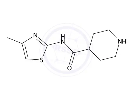 Chemical structure of n-(4-Methyl-1,3-thiazol-2-yl)piperidine-4-carboxamide