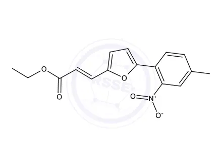 Chemical structure of Ethyl 3-(5-(4-methyl-2-nitrophenyl)furan-2-yl)acrylate