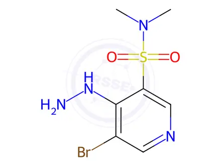 Chemical structure of 5-Bromo-4-hydrazinyl-N,N-dimethylpyridine-3-sulfonamide