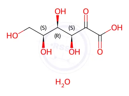 Chemical structure of 2-Keto-L-Gulonic Acid