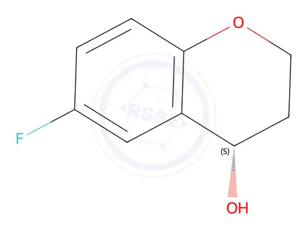 Chemical structure of (S)-6-fluorochroman-4-ol