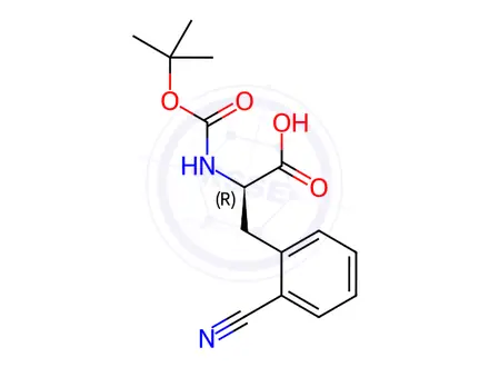 Chemical structure of Boc-2-cyano-D-phenylalanine