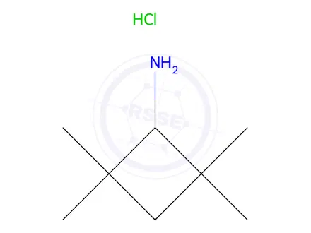 Chemical structure of 2,2,4,4-tetramethylcyclobutan-1-amine hydrochloride
