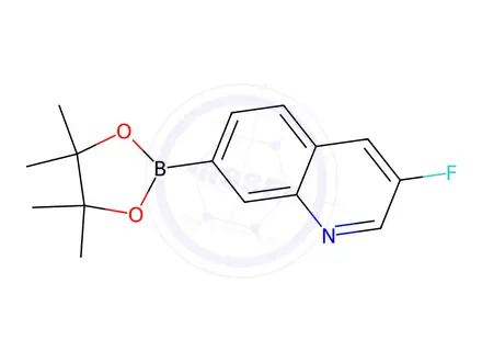 Chemical structure of 3-Fluoro-7-(4,4,5,5-tetramethyl-1,3,2-dioxaborolan-2-yl)quinoline