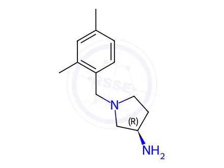 Chemical structure of (R)-1-(2,4-dimethylbenzyl)pyrrolidin-3-amine