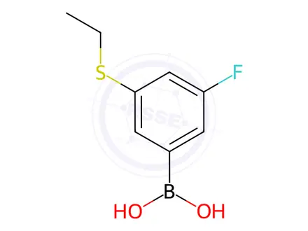 Chemical structure of (3-(ethylthio)-5-fluorophenyl)boronic acid