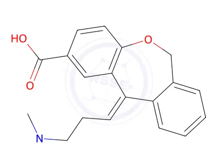 Chemical structure of (Z)-11-(3-(dimethylamino)propylidene)-6,11-dihydrodibenzo[b,e]oxepine-2-carboxylic acid