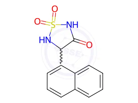 Chemical structure of 4-(Naphthalen-1-yl)-1,2,5-thiadiazolidin-3-one 1,1-dioxide