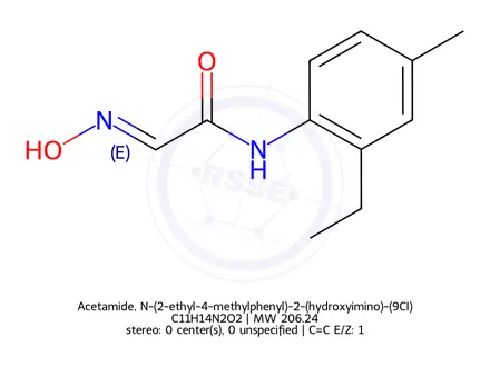 Chemical structure of Acetamide, N-(2-ethyl-4-methylphenyl)-2-(hydroxyimino)-(9CI)