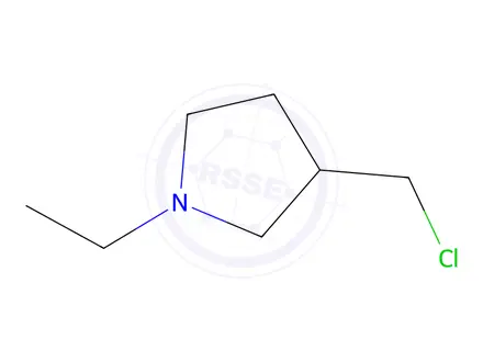 Chemical structure of 3-(chloromethyl)-1-ethylpyrrolidine hydrochloride