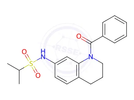 Chemical structure of N-(1-Benzoyl-1,2,3,4-tetrahydroquinolin-7-yl)propane-2-sulfonamide