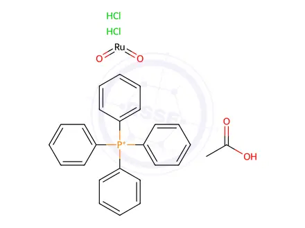 Chemical structure of TETRAPHENYLPHOSPHONIUM ACETATODICHLORO-DIOXORUTHENATE(VI), TECH., 90