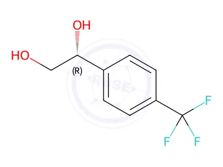 Chemical structure of 1,2-Ethanediol, 1-[4-(trifluoromethyl)phenyl]-, (1R)-