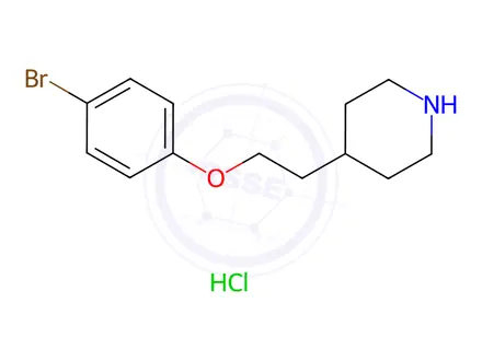 Chemical structure of 4-[2-(4-Bromophenoxy)ethyl]piperidine hydrochloride