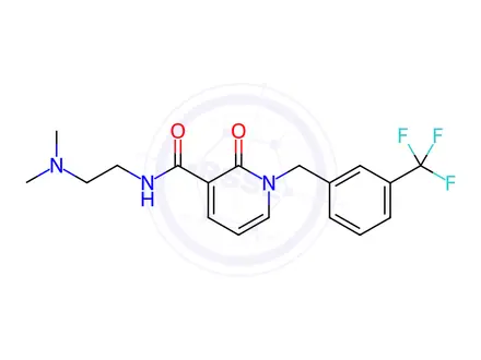 Chemical structure of N-(2-(dimethylamino)ethyl)-2-oxo-1-(3-(trifluoromethyl)benzyl)-1,2-dihydropyridine-3-carboxamide