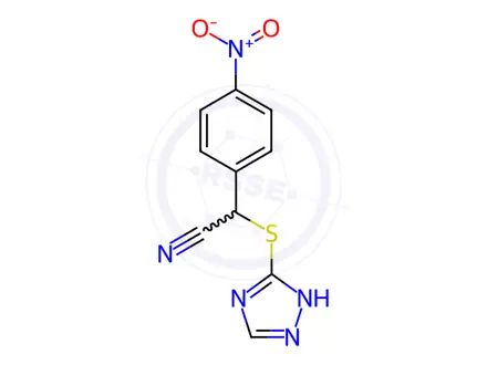 Chemical structure of 2-((1H-1,2,4-triazol-5-yl)thio)-2-(4-nitrophenyl)acetonitrile