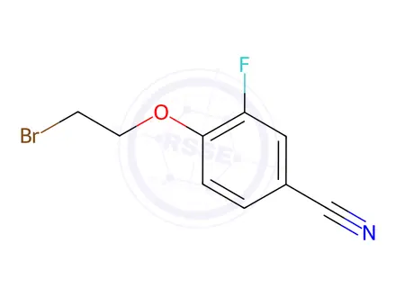Chemical structure of Benzonitrile, 4-(2-bromoethoxy)-3-fluoro-