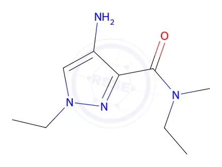 Chemical structure of 4-Amino-N,1-diethyl-N-methyl-1H-pyrazole-3-carboxamide