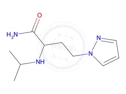 Chemical structure of 2-(Isopropylamino)-4-(1h-pyrazol-1-yl)butanamide