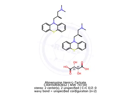 Chemical structure of Alimemazine Hemi-L-Tartrate