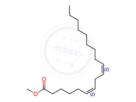 Chemical structure of 6,9-Octadecadienoic acid, methyl ester, (6Z,9Z)-
